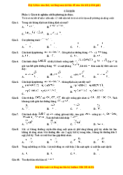 Đề thi Toán 11 Cuối kì 2 Cánh diều cấu trúc mới (Đề 5)