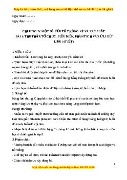Giáo án Toán 6 Học kì 2 Cánh diều