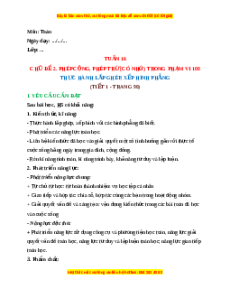 Giáo án Thực hành lắp ghép, xếp hình phẳng Toán lớp 2 Cánh diều