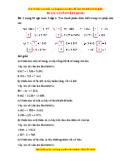 Giải Sgk Toán lớp 3 Bài 34: Luyện tập chung (Cánh diều)