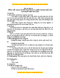 Giáo án Bài 34 Lịch sử 9: Tổng kết lịch sử Việt Nam sau chiến tranh thế giới thứ nhất đến năm 2000