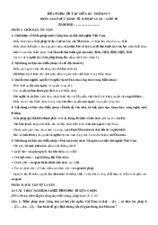 Đề cương ôn tập giữa học kì 2 Kinh tế pháp luật 10 Kết nối tri thức