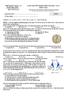 Đề thi thử tốt nghiệp Vật lí 2025 trường THPT Nguyễn Khuyến - Lê Thánh Tông HCM - Lần 1