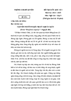 Đề thi giữa kì 1 Ngữ văn 9 Kết nối tri thức (Đề 5)