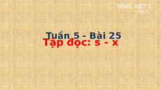 Giáo án Powerpoint Bài 25: s, x Tiếng việt lớp 1 Cánh diều