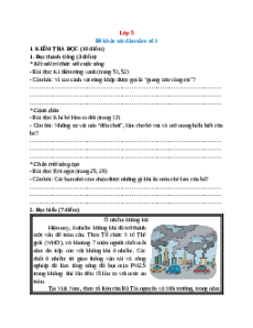 Bộ 3 đề thi khảo sát chất lượng đầu năm Tiếng Việt lớp 5 năm 2025 (có đáp án)