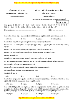 Đề thi thử Hóa Học trường Hàn Thuyên năm 2021