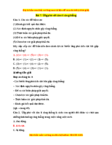 Trắc nghiệm GDCD 7 Bài 7 Chân trời sáng tạo: Ứng phó với tâm lí căng thẳng