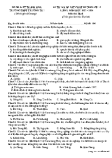Đề thi thử tốt nghiệp Địa lí trường THPT Trường Thi năm 2024