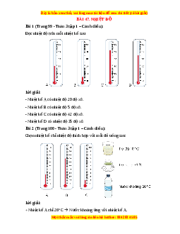Giải Sgk Toán lớp 3 Bài 47: Nhiệt độ (Cánh diều)
