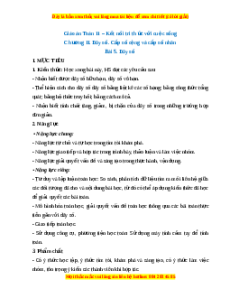 Giáo án Dãy số Toán 11 Kết nối tri thức