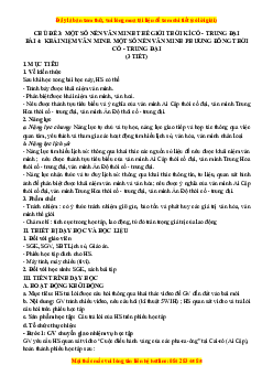 Giáo án Bài 4 Lịch sử 10 Cánh diều (2024): Khái niệm văn minh, một số nền văn minh phương Đông thời cổ-Trung đại