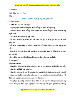 Giáo án Ôn tập hình phẳng Toán lớp 2 Kết nối tri thức