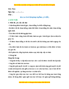 Giáo án Ôn tập hình phẳng Toán lớp 2 Kết nối tri thức