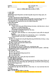 Giáo án Cường độ dòng điện Vật lí 11 Kết nối tri thức