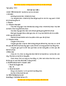 Giáo án Công nghệ 8 Cánh diều: Ôn tập chủ đề 5
