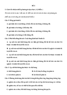 Bài tập ôn tập + Đề kiểm tra Vật Lí 12 Cánh diều Chương 2