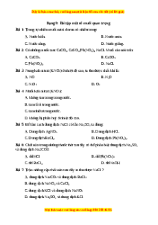 Trắc nghiệm Bài tập oxit axit tác dụng với dung dịch kiềm Hóa học 9