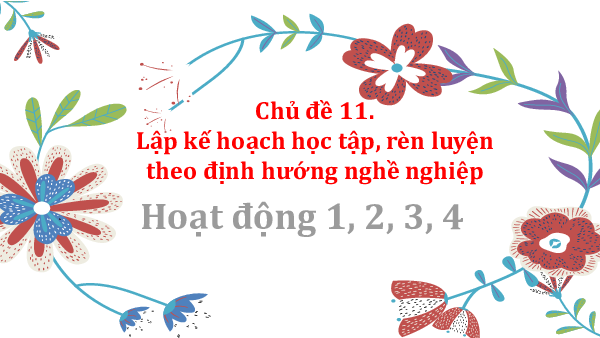 Bài giảng Powerpoint Chủ đề 11. Lập kế hoạch học tập, rèn luyện theo định hướng nghề nghiệp.