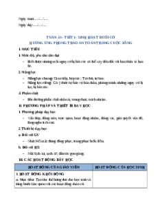 Giáo án Tuần 34 HĐTN lớp 2 Cánh diều