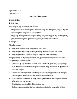 Giáo án Luyện tập chung trang 96 Toán 9 Kết nối tri thức