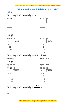 VBT Toán lớp 3 Bài 71 (Kết nối tri thức): Chia số có năm chữ số cho số có một chữ số