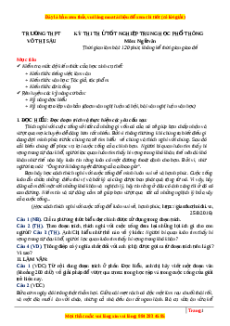 Đề thi thử Ngữ văn trường Võ Thị Sáu lần 1 năm 2023