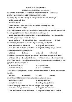 Câu hỏi ôn tập + Đề kiểm tra GDCD 9 Bài 9 (chung cho ba sách)