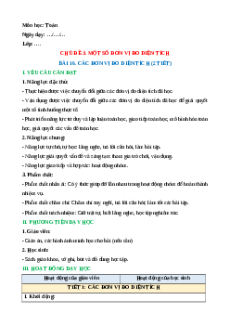 Giáo án Các đơn vị đo diện tích Toán lớp 5 Kết nối tri thức