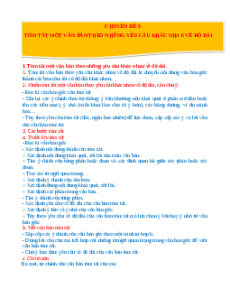 3 Đề Tóm tắt một văn bản theo những yêu cầu khác nhau về độ dài