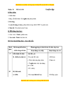 Giáo án Bài 154 Toán lớp 5: Luyện tập (Trang 162)