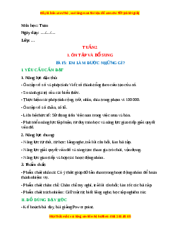 Giáo án Em làm được những gì? Toán 4 Chân trời sáng tạo