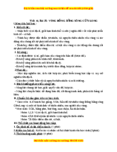 Giáo án Bài 35 Địa lí 9: Vùng Đồng bằng sông Cửu Long