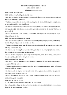 Đề cương Giữa kì 1 GDCD 8 Cánh diều (có lời giải)