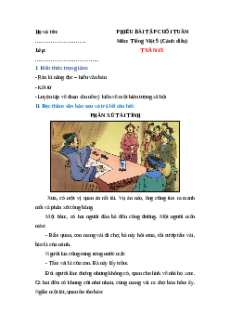 Bài tập cuối tuần Tiếng Việt lớp 5 Cánh diều Tuần 15