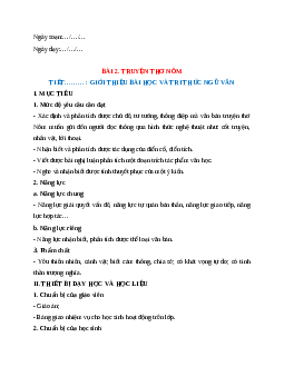 Giáo án Tri thức Ngữ văn trang 32 Ngữ Văn 9 Cánh diều