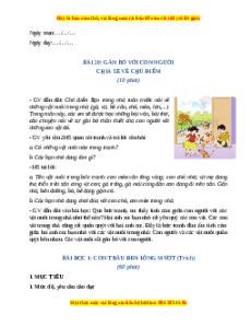 Giáo án Gắn bó với con người Tiếng việt 2 Cánh diều