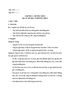 Giáo án Mở đầu về đường tròn Toán 9 Kết nối tri thức