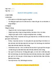 Giáo án Bài tập cuối chương 5 Toán 8 Cánh diều