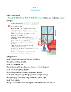 Trắc nghiệm Unit 6: Our Tet holiday Tiếng Anh 6 Global success