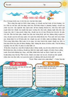 Phiếu bài tập Văn 6 Truyện đồng thoại