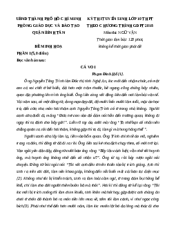 Đề minh họa thi vào lớp 10 Ngữ văn 2025 - Phòng GD Bình Tân