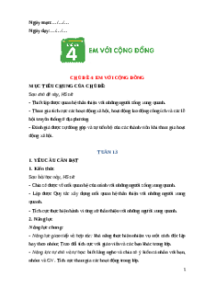 Giáo án Tuần 13 Hoạt động trải nghiệm lớp 5 Cánh diều