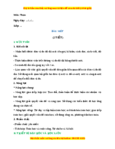Giáo án Mét Toán 2 Chân trời sáng tạo