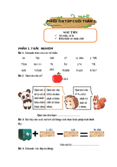 Bài tập cuối tuần Toán 4 Tuần 2 Kết nối tri thức (có lời giải)