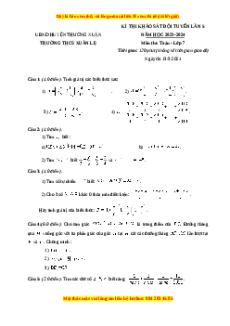 Đề thi HSG Toán 7 năm 2024 trường THCS Xuân Lẹ - Thanh Hóa