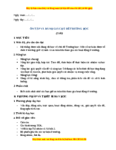 Giáo án Tự nhiên xã hội lớp 2 Cánh diều: Ôn tập và đánh giá - Chủ đề trường học