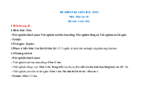 Bộ 5 đề thi giữa kì 2 Hóa học 10 Cánh diều Cấu trúc mới