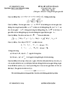 Đề thi HSG Toán 10 Trường THPT Chuyên Bắc Ninh