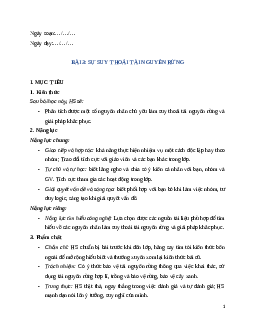 Giáo án Bài 3: Nguyên nhân suy thoái tài nguyên rừng Công nghệ 12 Cánh diều